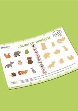 Arată animalele cu ambele mâini simultan: șablon pentru exerciții de neuroeducație
