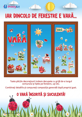 Decor de vară: șabloane cu desene pentru decorarea ferestrelor, tablei și ușilor