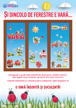Decor de vară: șabloane cu desene pentru decorarea ferestrelor, tablei și ușilor