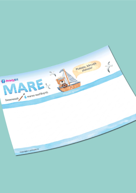 Marea: șablon pentru pictură pentru copiii de vârstă mică de la 2 ani