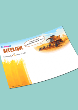 Secerișul: șablon pentru pictură destinat copiilor cu vârsta de peste 2 ani