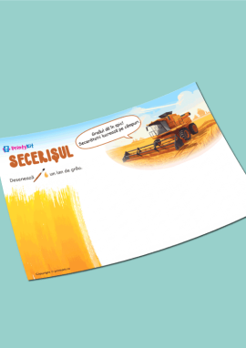 Secerișul: șablon pentru pictură destinat copiilor cu vârsta de peste 2 ani