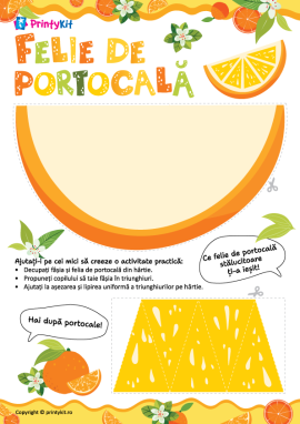 Portocală: activitate practică pentru copii de 3–4 ani