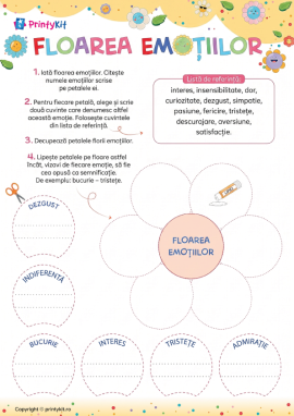 Floarea emoțiilor: dezvoltarea vocabularului emoțional