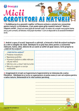 Protejarea naturii: formularea unor acțiuni concrete