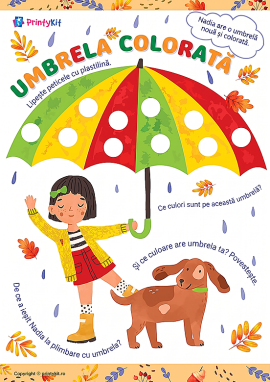 Umbrela: petice din plastilină