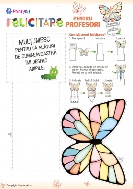 Felicitare-surpriză pentru Ziua Învățătorului realizată manual