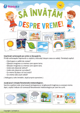 Fenomenele meteo: joc de masă pentru copii de la 3 ani