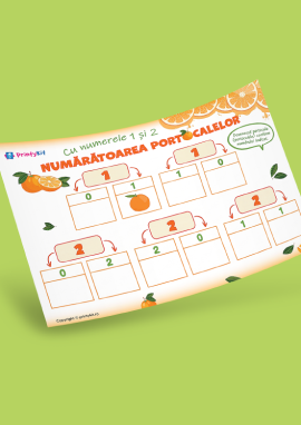 Descompunerea numerelor 1 și 2: exercițiu matematic pentru preșcolari