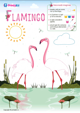 Flamingo: Tehnică de pictură neconvențională și activitate practică