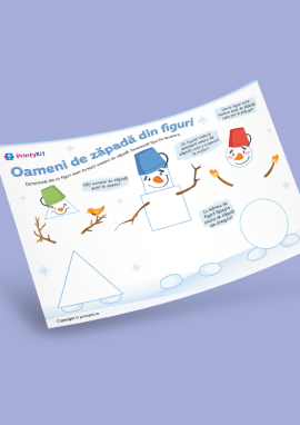 Activitate de iarnă cu forme geometrice