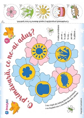 Semnele primăverii: găsește umbra pentru copii de la 2 ani