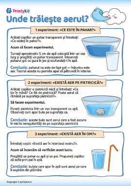 Activități experimentale despre aer pentru preșcolari și școlari