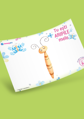 Felicitare realizată de cei mici: desenăm un fluture cu palmele
