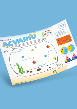 Acvariu: aplicație cu forme geometrice pentru copii de la 3 ani