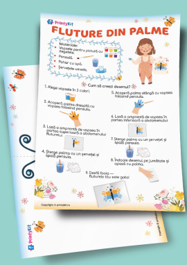 Fluture: desen prin tehnici neconvenționale de oglindire