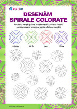 Dezvoltăm atenția desenând spirale colorate