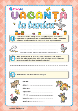 Vacanță la bunici: numărăm și analizăm