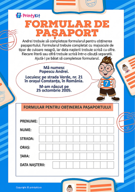 Formular de pașaport: completăm corect