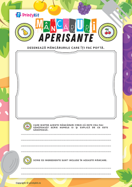 Desenăm preparate apetisante și le identificăm pe cele sănătoase