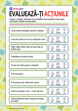 Evaluăm propriile acțiuni