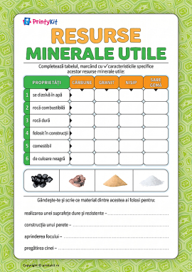Studiem proprietățile mineralelor utile