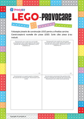 Provocare LEGO: rezolvarea de fișe de lucru