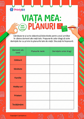 Planificarea propriei vieți