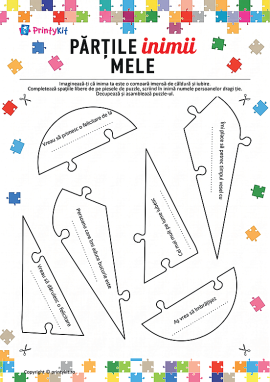 Părțile inimii mele: realizăm un puzzle