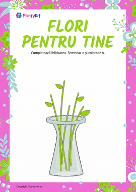 Flori pentru tine: desenăm o felicitare