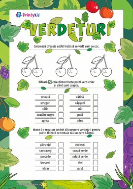 Verdețuri: analizăm și gândim logic