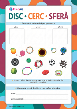 Disc, cerc, sferă: figuri plane și tridimensionale