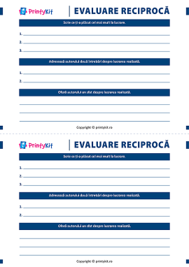 Învățăm să realizăm evaluarea reciprocă