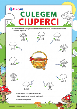 Culegem ciuperci: pregătim mâna pentru scriere