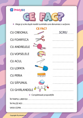 Ce fac: învățăm verbele