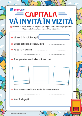 Capitala vă așteaptă în vizită: pliant publicitar