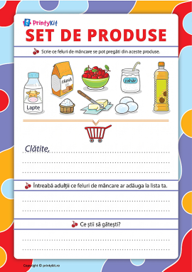 Set de produse: prepararea bucatelor