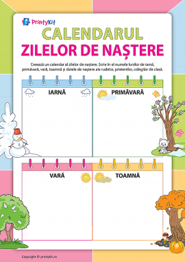 Calendarul zilelor de naștere: ne orientăm în timp