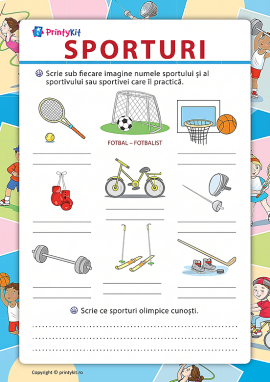 Sporturi: îmbogățirea vocabularului