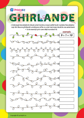 Ghirlandă: compunerea numărului 10