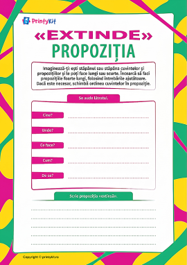 Învățăm să dezvoltăm propoziții