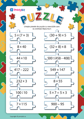 Puzzle-uri: rezolvăm exerciții