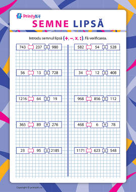 Semne lipsă: abilități de calcul